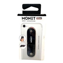 Monet Universal Phone Griip Kickstand Holder Adjustable Strap Sparkle Black New - £7.88 GBP