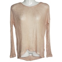 Generation Love Women&#39;s Sweater Top XS S Pink Mesh Open Pullover - £11.14 GBP