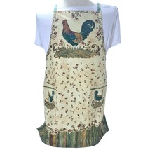 Rooster Apron Handmade French Country Farm Everyday Vintage 1990s - £15.56 GBP