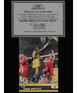 Kobe Bryant &amp; Yao Ming autograph signed 2008 Topps card #6 w/COA Lakers/... - $299.99