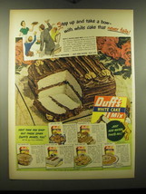 1948 Duff&#39;s White Cake Mix Ad - Step up and take a bow - with white cake - £14.55 GBP