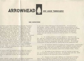 Arrowhead on Lake Tawakoni Poster with Deed Restrictions &amp; Plat Plan Texas - £22.15 GBP