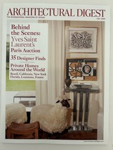 Architectural Digest Yves Saint Laurent&#39;s Paris Auction July 2009 Magazine - £21.33 GBP