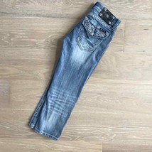 Miss Me JW5824P 20&quot; Embellished Flap Pocket Capri Jeans sz 26 - £30.42 GBP