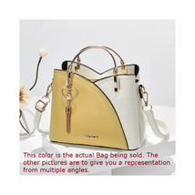  Chic Stylish Fashion Handbag   Color Block Crossbody Midsize Bag Yellow... - $48.56