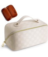 Large Capacity Travel Cosmetic Bag Plaid Checkered Makeup Bag Portable L... - £38.72 GBP