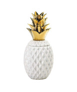 13 GOLD TOPPED PINEAPPLE JAR - $73.74 CAD