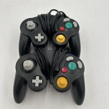 2 Genuine Oem Nintendo Game Cube Wired Controllers Black For Parts Or Repair - £22.07 GBP