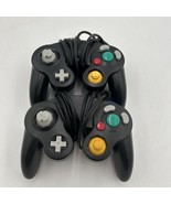 2 Genuine OEM Nintendo GameCube Wired Controllers Black FOR PARTS OR REPAIR - £21.90 GBP