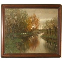 Untitled (Vordense Beek) by Arnold Marc Gorter Oil on Canvas 20&quot; x 25.5&quot; Signed - £7,074.54 GBP