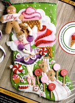 DIY Bucilla Sugarland Fairy Candy Ballerina Christmas Felt Stocking Kit 86714 - $34.95