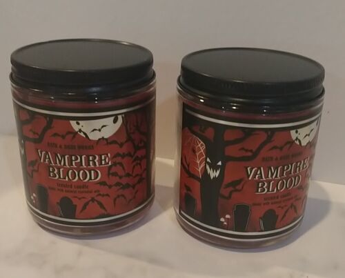 Primary image for 2x BATH & BODY WORKS SINGLE WICK CANDLES "VAMPIRE BLOOD" SCENT NEW