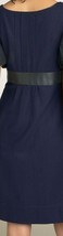 Phoebe Couture Women&#39;s Blue Wool Blend Belted Zip Front Dress Size Small - $29.70