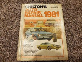 Vintage Chilton&#39;s Auto Repair Manual 1981 American Cars from 1974 throug... - £15.72 GBP