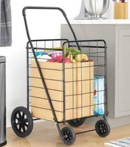 Whitmor Black Deluxe Utility Cart Collapsible Holds 100lbs 21"Lx24.5"Dx40.1"H - £53.27 GBP