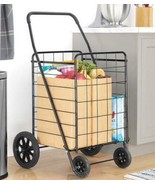 Whitmor Black Deluxe Utility Cart Collapsible Holds 100lbs 21&quot;Lx24.5&quot;Dx4... - $1,263.76 MXN