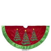48&quot; Christmas Trees Tree Skirt 48&quot; Diameter Multicolor - £37.96 GBP
