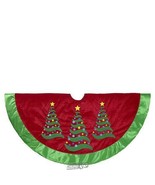 48&quot; Christmas Trees Tree Skirt 48&quot; Diameter Multicolor - £35.67 GBP