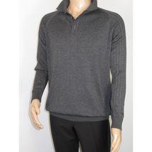 Men's Sweater Knit By BRANGO Turkey Polo Neck Cotton Blend 21228 Charcoal Gray image 8