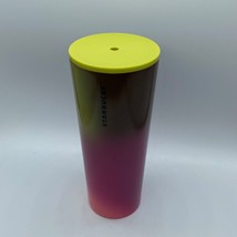 Starbucks 2022 Pink Purple Ombre Gradient Tumbler 24oz Green Lid (READ!!) - $17.77