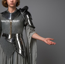 Lady Knight Half Armor with Chainmail – Women’s Medieval Cosplay Armor S... - $3,475.66 MXN