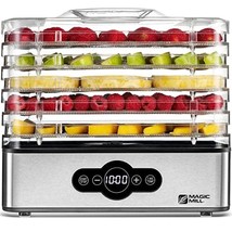 Magic Mill Food Dehydrator Machine 5 Stackable Stainless Steel Trays Jer... - €29,57 EUR