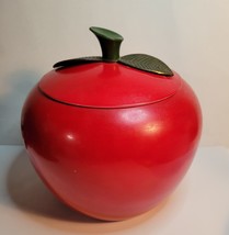 Red Apple Chrom-Ever Aluminum Canister with Lid Retro 50&#39;s/60&#39;s - $25.00