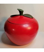 Red Apple Chrom-Ever Aluminum Canister with Lid Retro 50&#39;s/60&#39;s - $25.00
