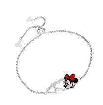 Disney Mickey or Minnie Mouse Silver Plated Lariat Bracelet, - £52.22 GBP