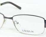 LAURA M. LAU4848 2 BLUE-SILVER /PALE GOLD UNIQUE EYEGLASSES GLASSES 55-1... - $39.60