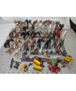 Playmobil Huge Lot of 40 Horses Cows Donkeys Saddles - $129.95