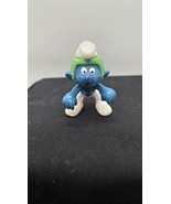 Smurfs Super Go Cart Smurf Vintage PVC Figure Peyo Schleich 1978 - €12,45 EUR