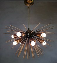 10 Arm Sea Urchin Sputnik Brass chandelier Decorative Unique design Brass lights - £151.94 GBP