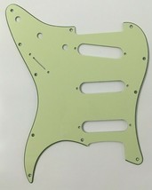 Guitar Pickguard for Fender US Stratocaster Start SSS 11 Hole 3Ply Vintage Green - £10.95 GBP