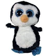 Ty Beanie Boos Waddles Black White Penguin Sparkle Eyes no tag 9” 2013 - £9.28 GBP