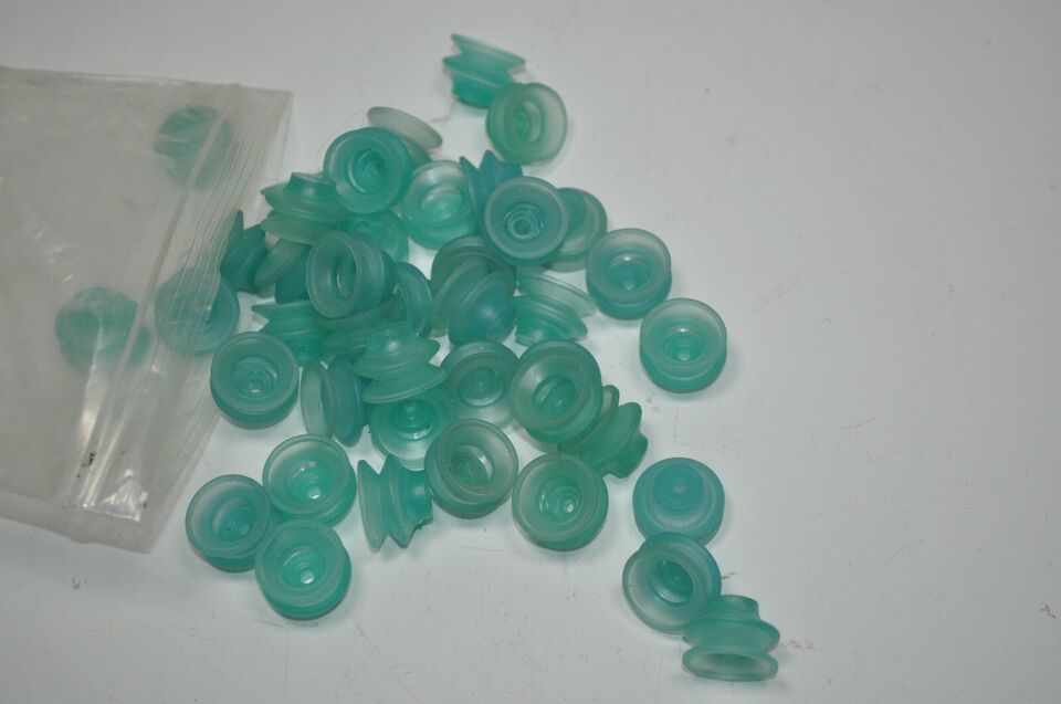 NEW LOT of 10 Vi-Cas Anver Vacuum V Suction Cup Bellows Round 7/8&quot; x 1/2... - $45.58