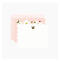 Pretty Pink Floral Note Card &amp; Envelope Set, Victorian Dogwood, Set of 4 - $15.00