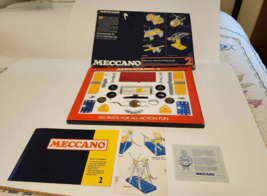 Vintage Meccano Set 2 Construction Set  From 1975 Complete in Original B... - $72.81