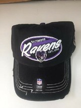 Baltimore Ravens Black Snapback Distressed Cl EAN UP/DAD Hat New &amp; Licensed - £11.37 GBP