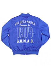 Phi Beta Sigma Fraternity Bomber jacket Royal Blue Phi Beta Sigma Bomber... - $130.00