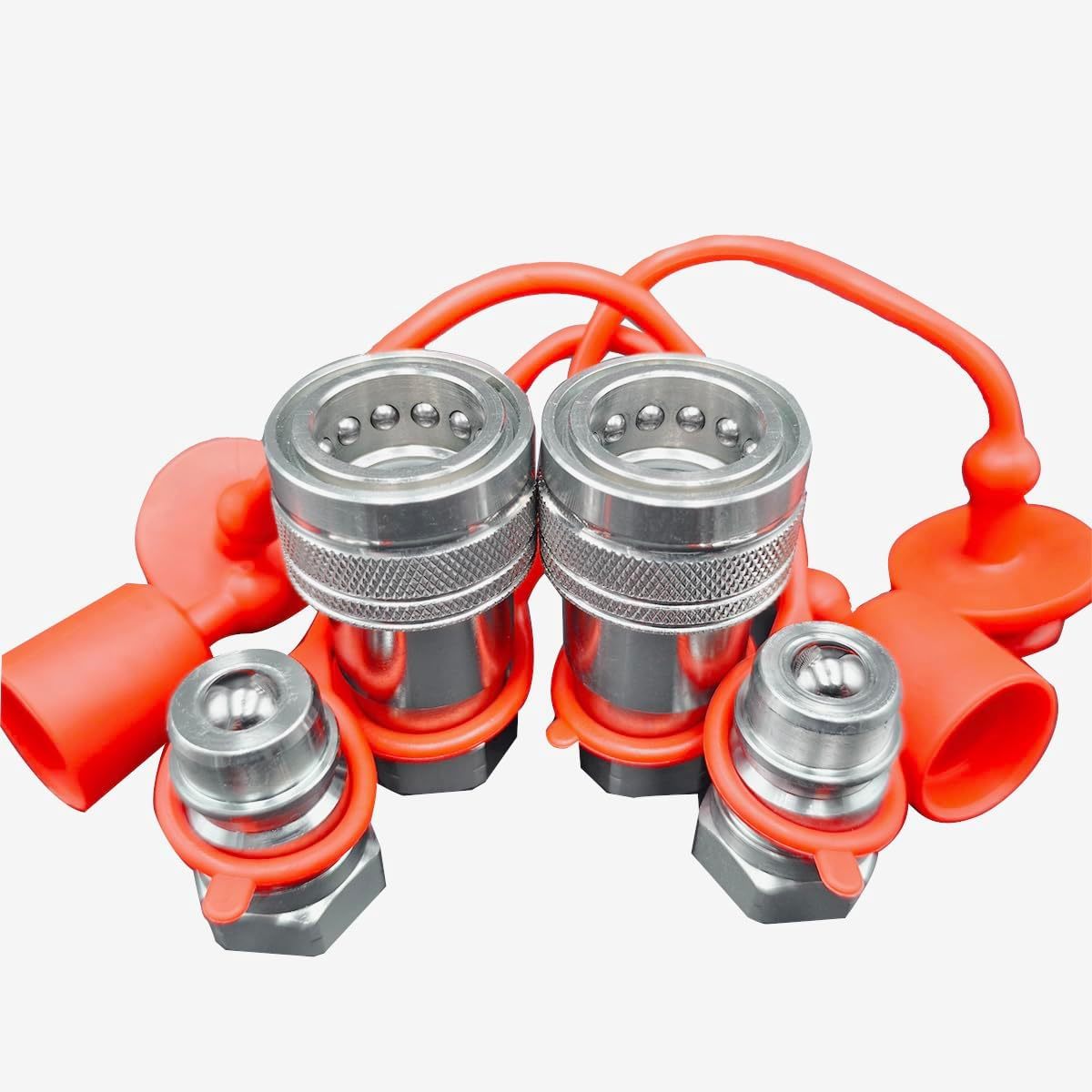 1/2&quot; Npt Hydraulic Quick Connect Tractor Couplers,Iso 5675 Ball, Decohongdi - $35.93