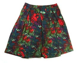 Green Red Floral Full Skirt w Pockets Holiday Fall Christmas LuLaRoe Womens XL - £31.96 GBP
