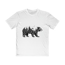 VIP Men&#39;s Bear Deer Print VIT T-Shirt, Black and White, Cotton, Semi-Sli... - £16.20 GBP+