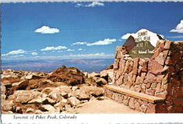 Summit of Pikes Peak Colorado Postcard 14,110 Feet - £5.40 GBP