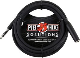 Pig Hog PHX14-10 1/4&quot; TRSF to 1/4&quot; TRSM Headphone Extension Cable, 10 Feet - $21.16