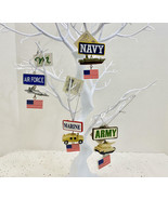 Navy, Army, Marines and Air Force Military Ornament Set 4~Patriotic Chri... - $29.69