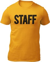Men&#39;s Staff T-Shirt Screen Print Tee (Staff BB, Gold &amp; Black) - £9.47 GBP+