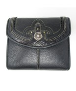 Brighton Black Pebble Leather Wallet Organizer Flap Mini Purse No Strap ... - $173.44 MXN
