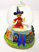 Disney Snow Globe 2001 Disneyland Parks Mickey Fantasia Sorcerer&#39;s Apprentice - £15.23 GBP