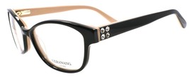 Vera Wang Mazzoli BK Women&#39;s Eyeglasses Frames 51-15-130 Black w/ Crystals - £33.39 GBP